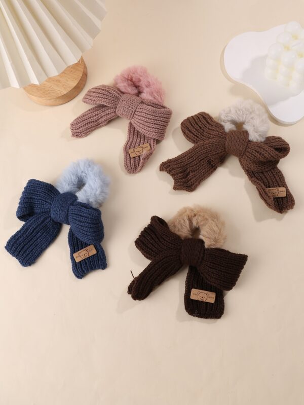 1 Piece Wool Bow Plush Hair Ring