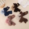 1 Piece Wool Bow Plush Hair Ring