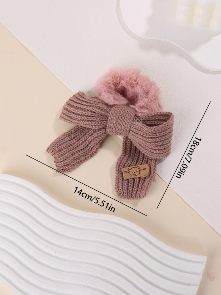 1 Piece Wool Bow Plush Hair Ring