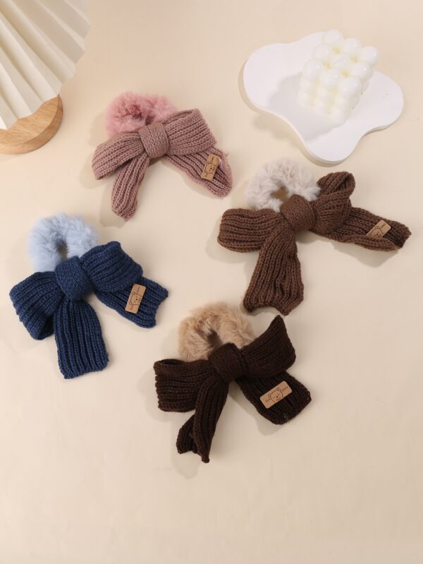 1 Piece Wool Bow Plush Hair Ring