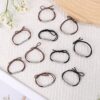 10pcs Sparkling Rhinestone Elastic Hair Ties