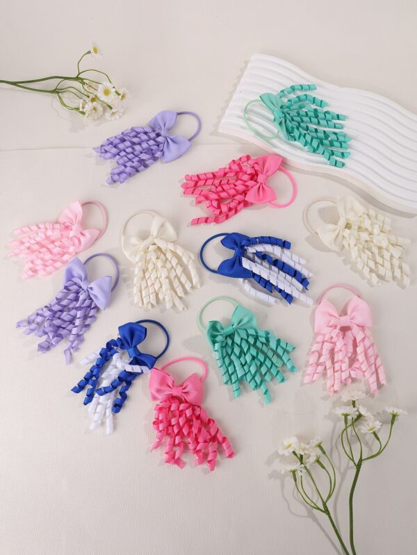 2 Pack Rubber Band Curly Bow Hair Rope