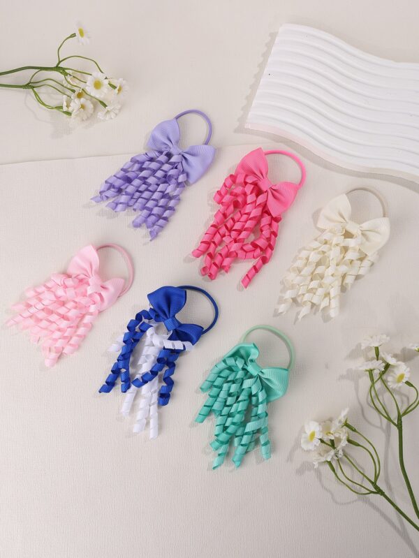 2 Pack Rubber Band Curly Bow Hair Rope