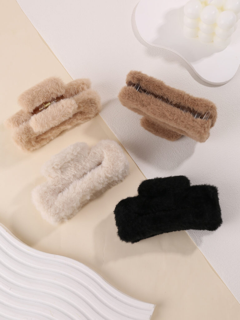 Cute and Fashionable Plush Hair Claws